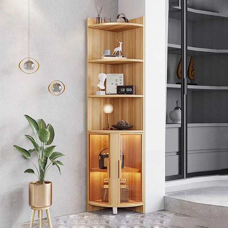 Kệ trưng bày rượu gỗ kết hợp kính