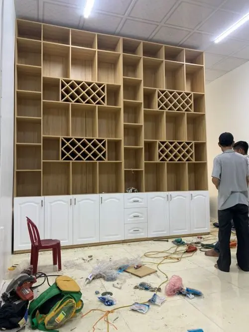Tủ trưng bày gỗ công nghiệp MDF đẹp, giá rẻ