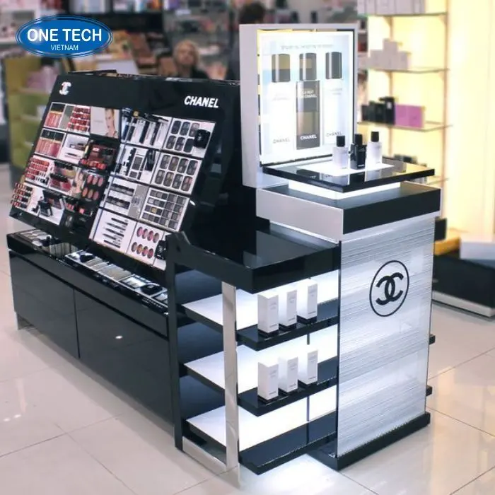 Tủ trưng bày mỹ phẩm bằng nhựa