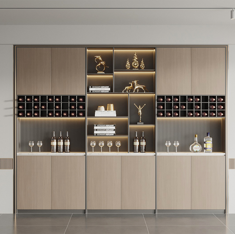 Tủ rượu gỗ MDF lối xanh