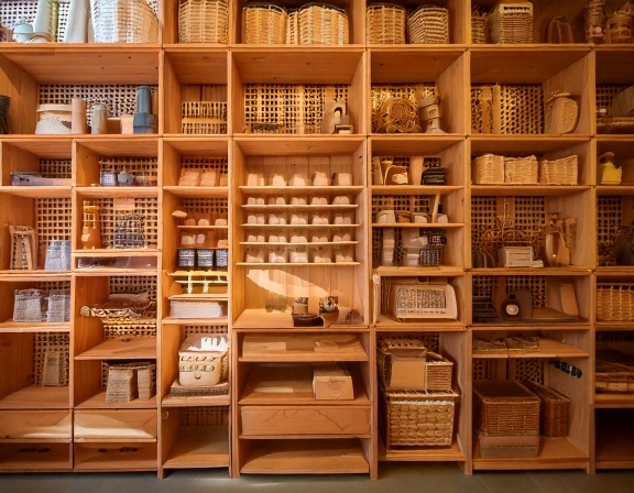 Tủ gỗ trưng bày shop (1)