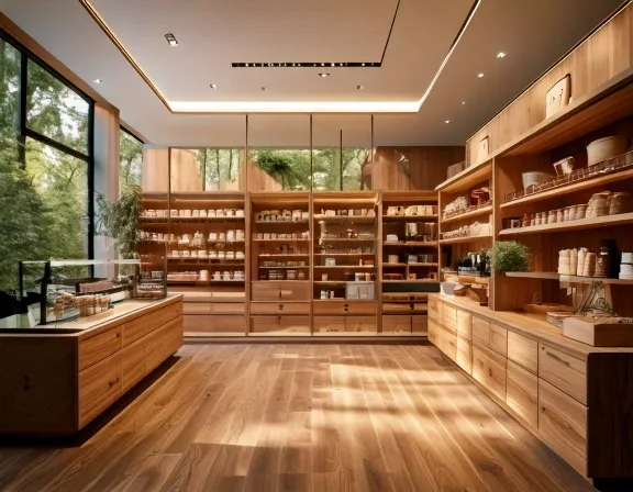 Tủ gỗ trưng bày shop (2)