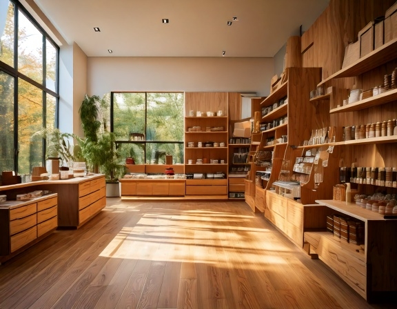 Tủ gỗ trưng bày shop (3)