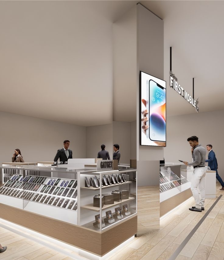 Tủ kính trưng bày điện thoại (1)