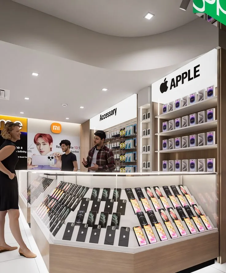 Tủ kính trưng bày điện thoại (5)