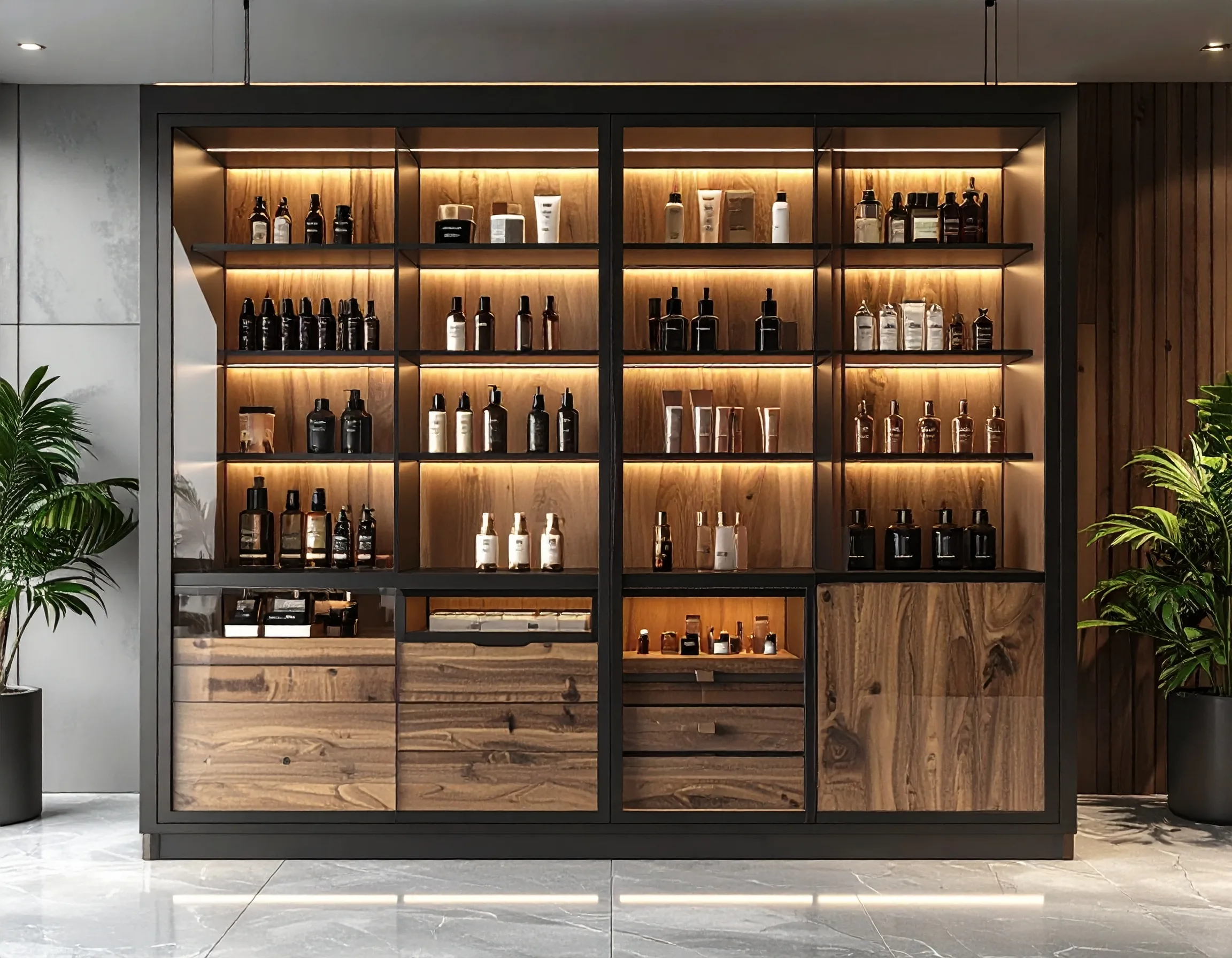 Tủ kính trưng bày mỹ phẩm (3)
