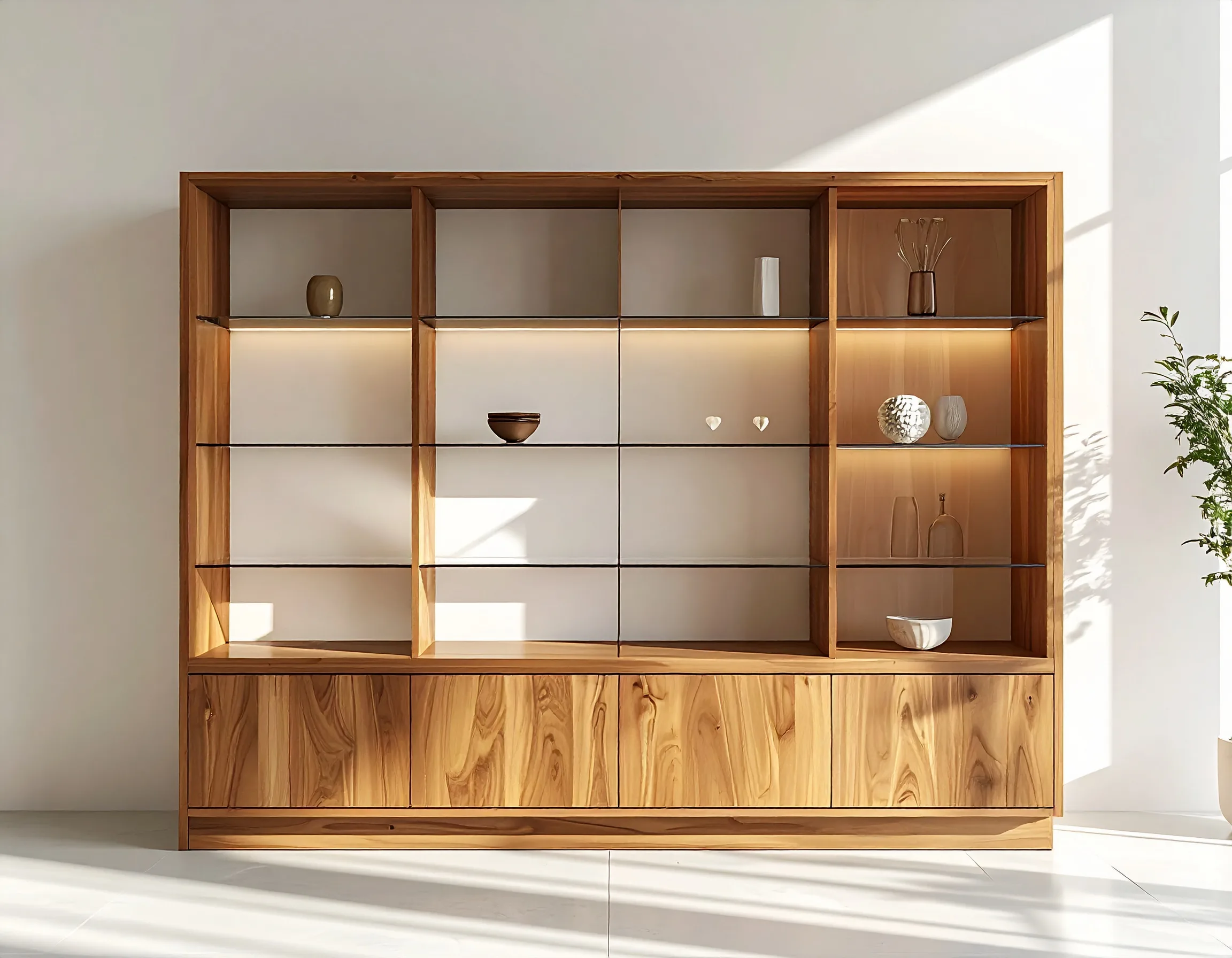 Tủ trưng bày gỗ hiện đại (2)