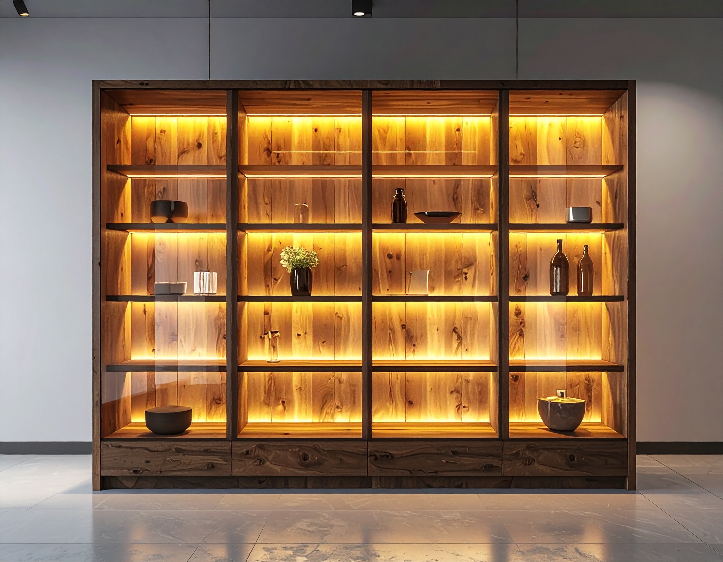 Tủ trưng bày gỗ hiện đại (3)