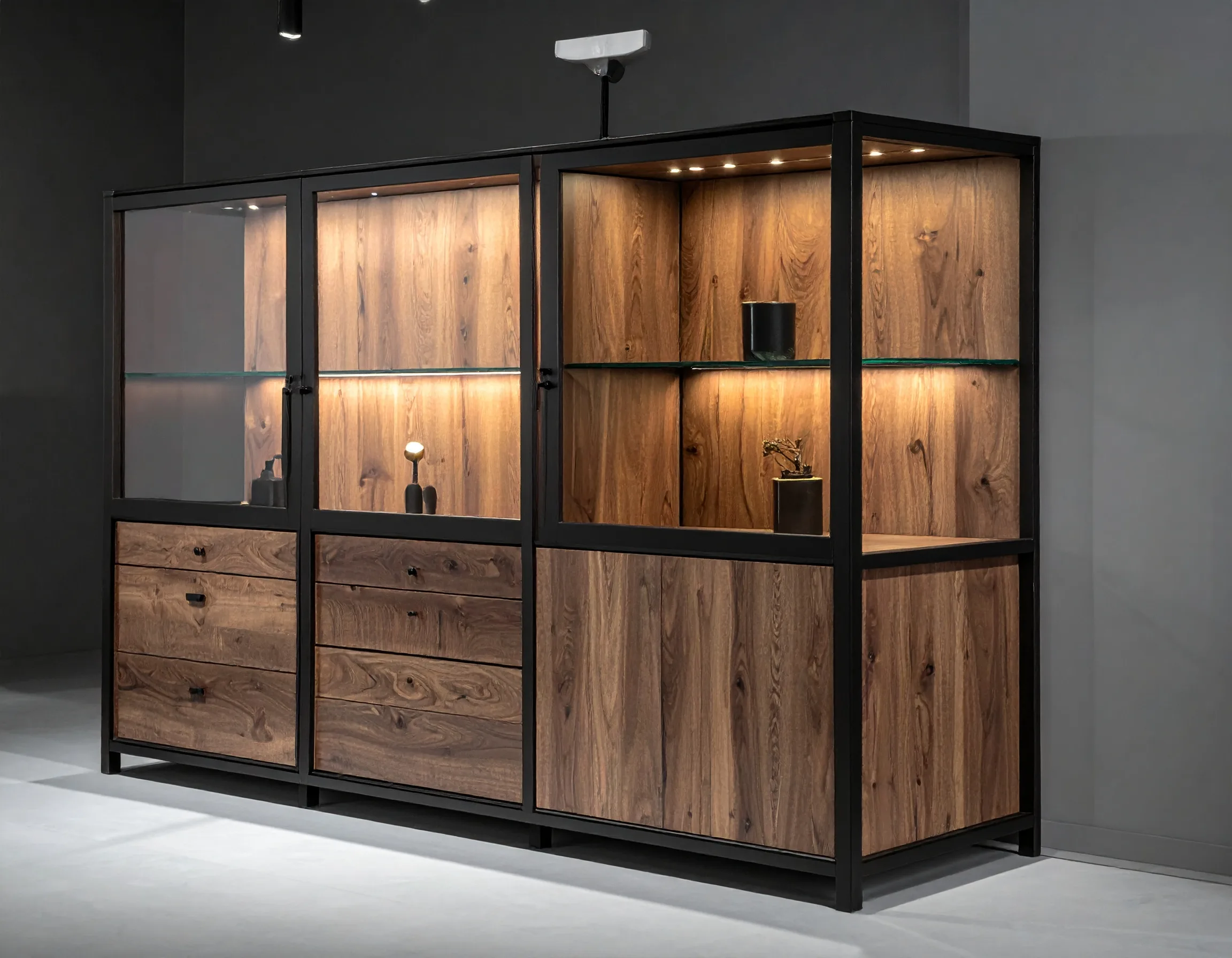 Tủ trưng bày gỗ hiện đại (4)