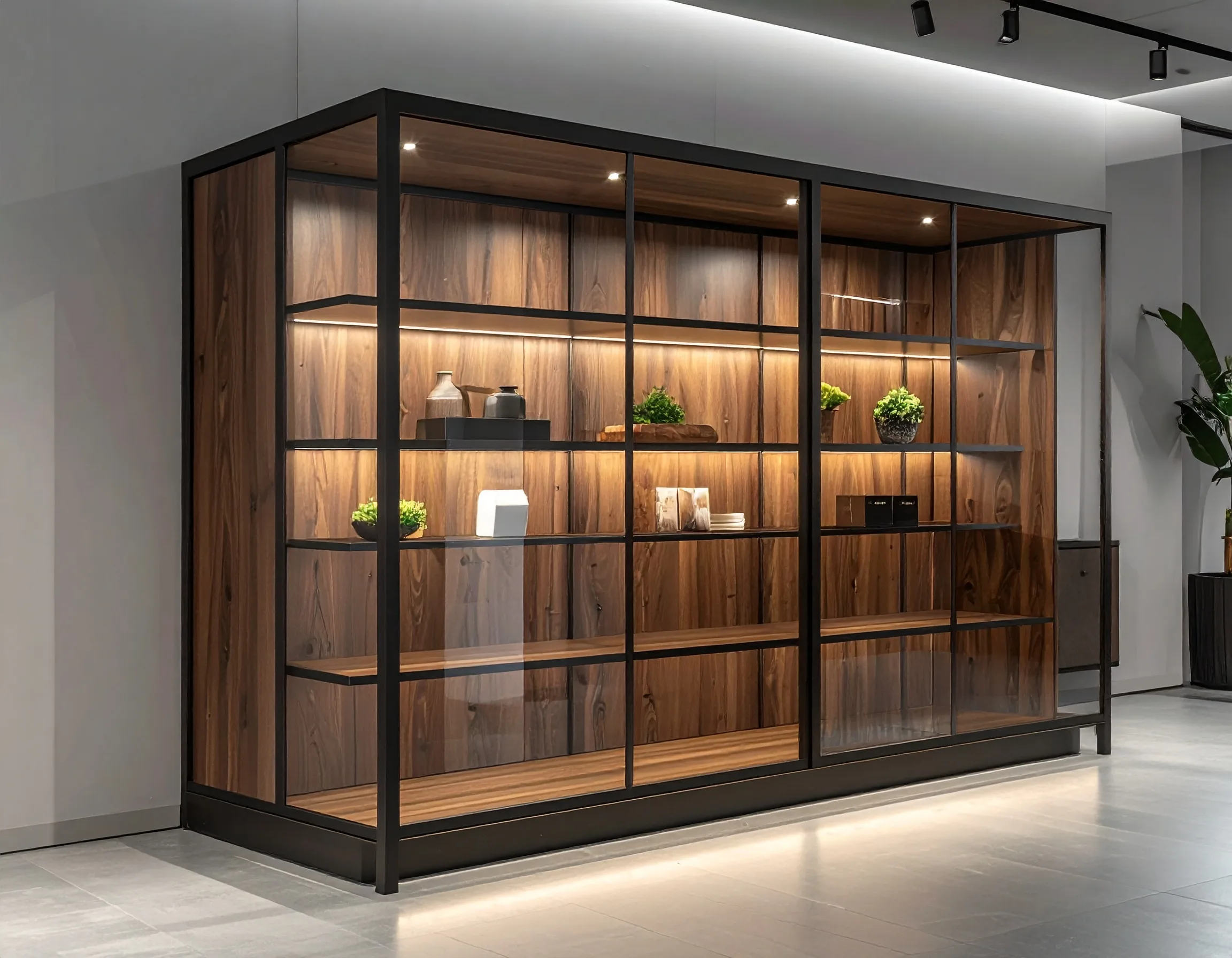 Tủ trưng bày gỗ hiện đại (5)