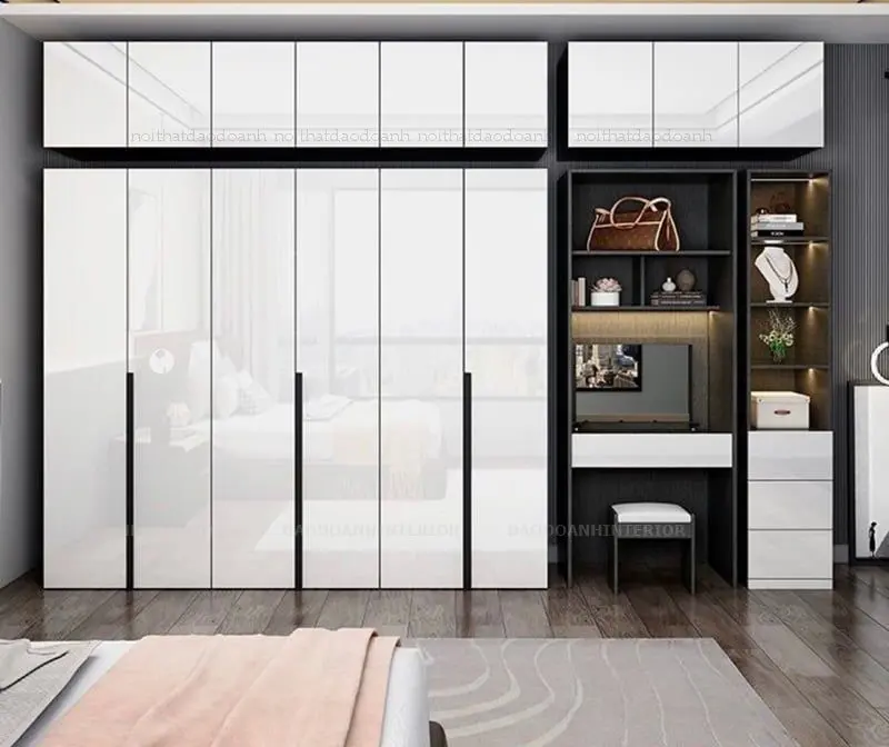 Hình ảnh tủ acrylic có gương và kính