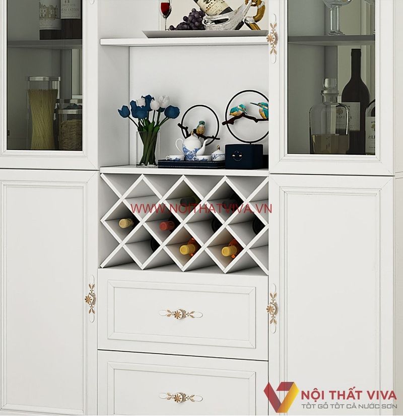 Tủ rượu gỗ công nghiệp