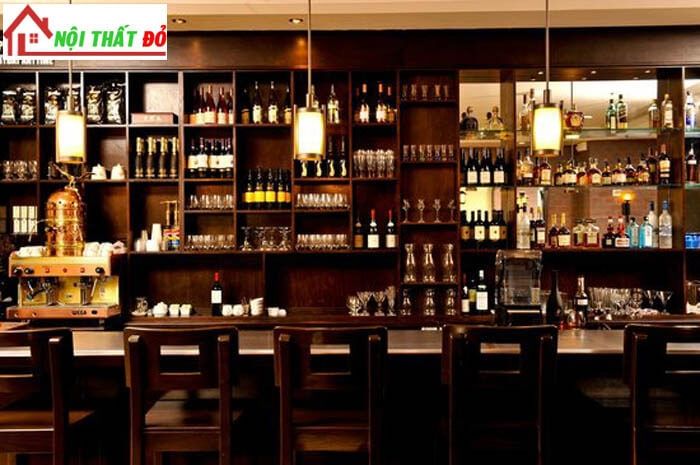 Tủ gỗ cao cấp dành cho quầy bar