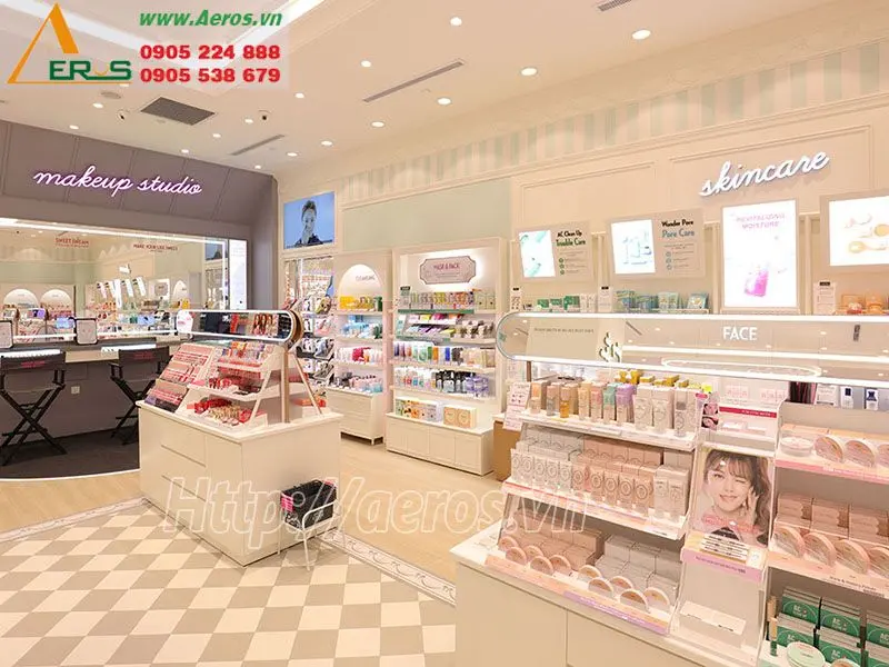 Thiết kế shop son môi đẹp