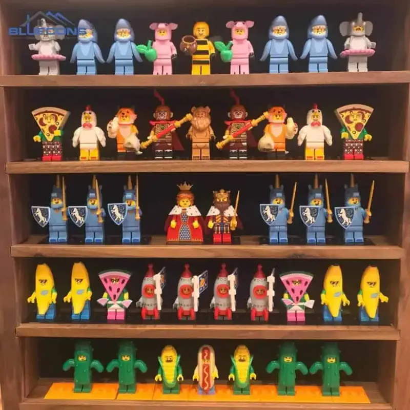 Kệ trưng bày LEGO gỗ tự nhiên