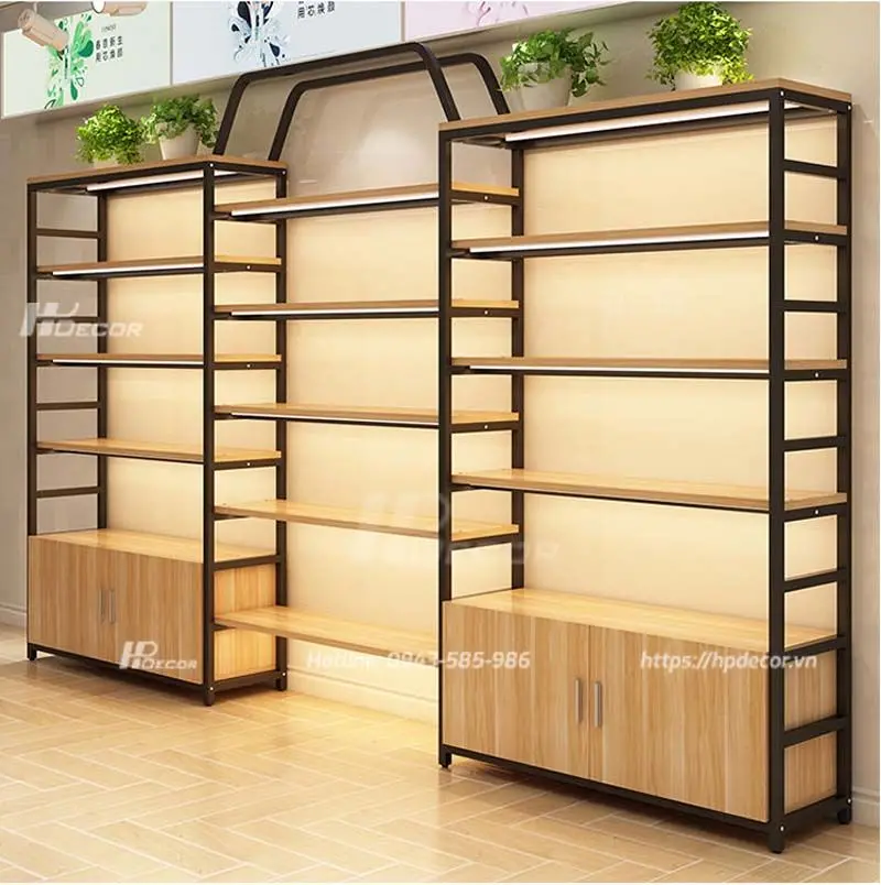 Kệ trưng bày sản phẩm bằng gỗ