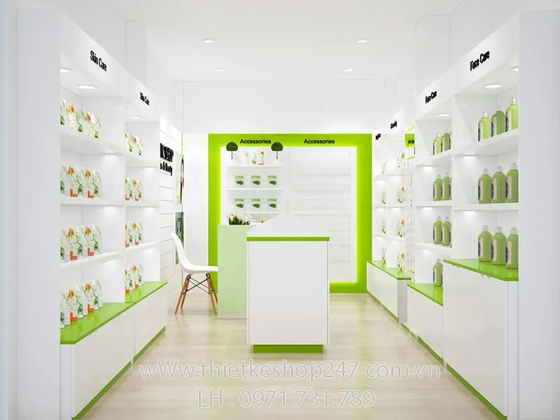 Thiết kế shop mỹ phẩm nhỏ