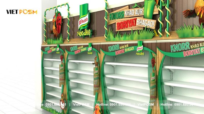 Quầy kệ quảng cáo các sản phẩm của Knorr
