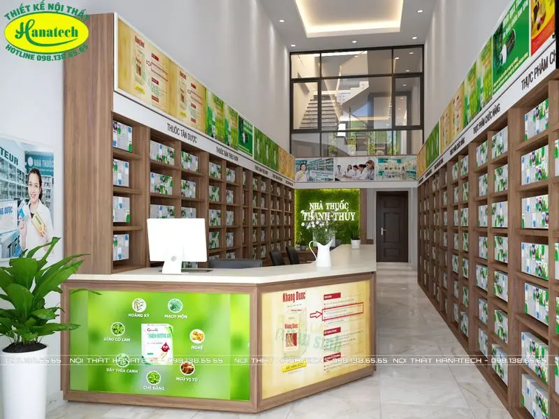 Quầy kệ trưng bày thuốc tây