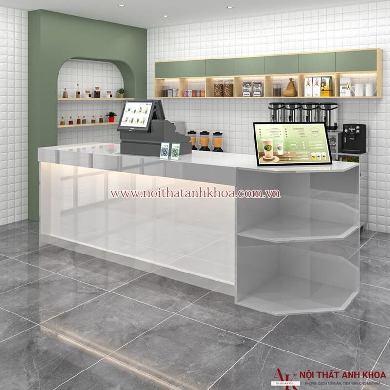 Quầy trưng bày hiện đại đa dạng màu sắc