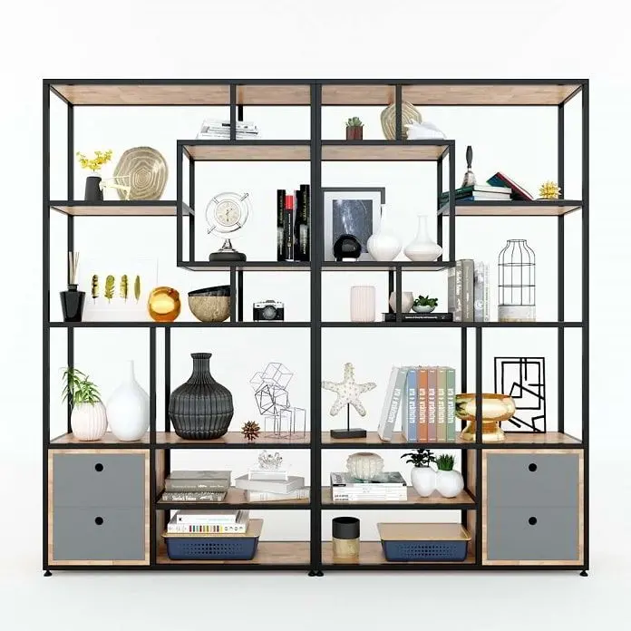 Tủ trưng bày gỗ kết hợp kính