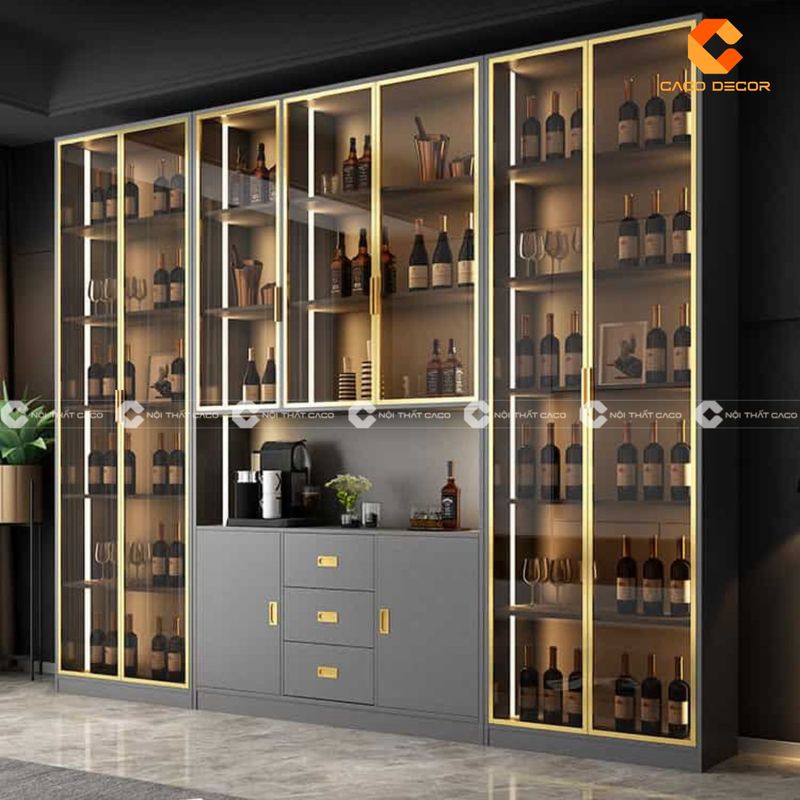Tủ rượu đẹp làm bằng gỗ