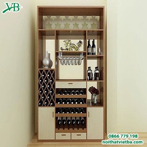 Tủ rượu gỗ công nghiệp đẹp