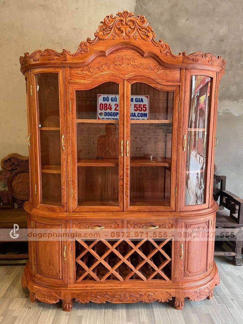 Tủ rượu gỗ hương đẳng cấp