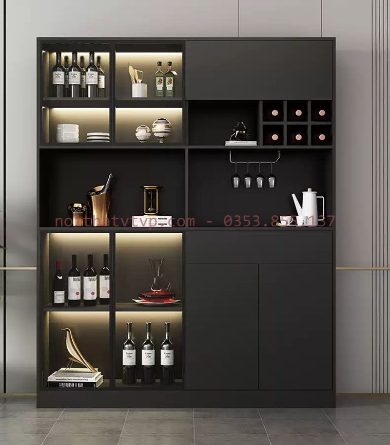 Tủ rượu trang trí gỗ công nghiệp