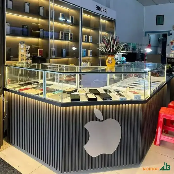 Tủ Trưng Bày Điện Thoại Gỗ Để Bàn