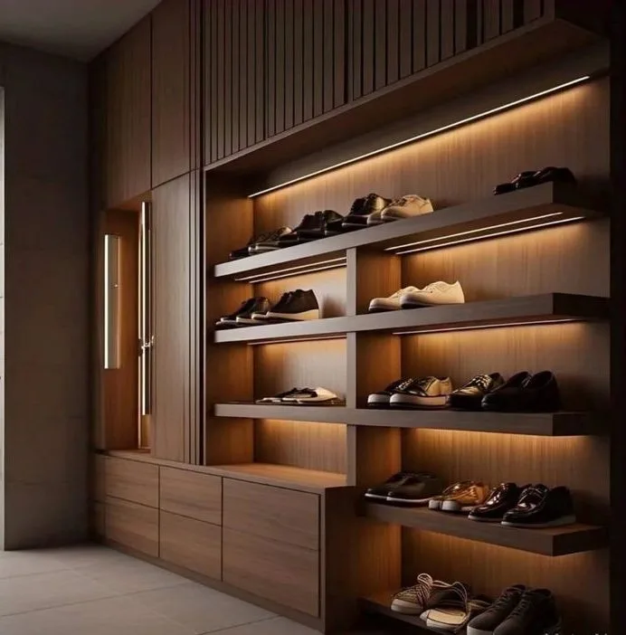 Tủ trưng bày giày dép 2 