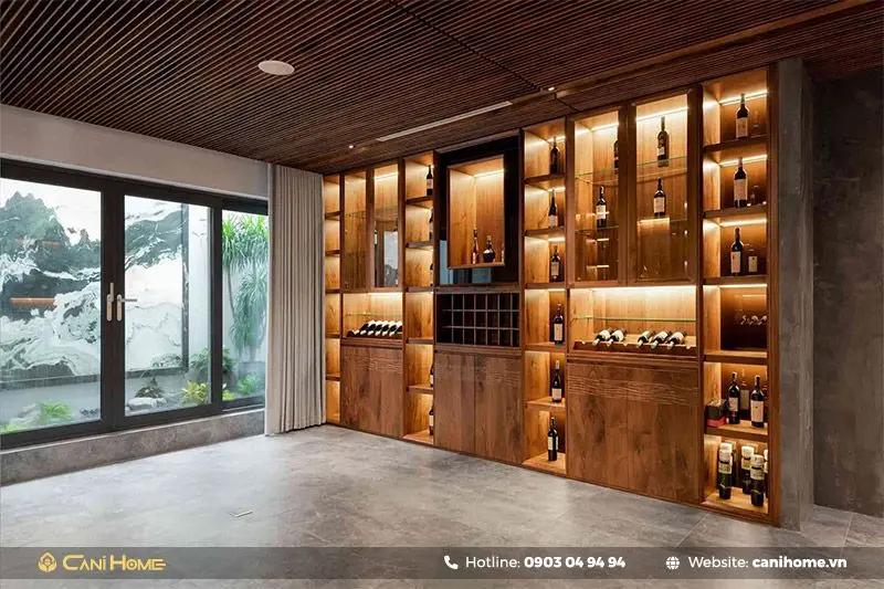 Tủ trưng bày gỗ MDF thiết kế theo yêu cầu