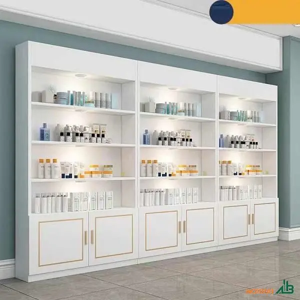 Hình ảnh kệ trưng bày gỗ cao cấp