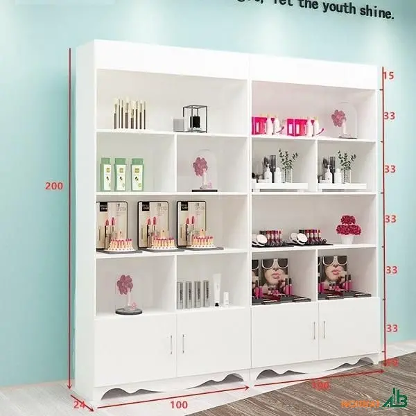 Hình ảnh tủ trưng bày mỹ phẩm đẹp