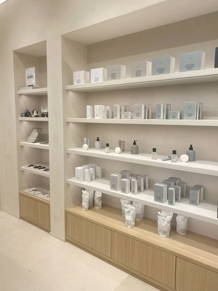 Tủ trưng bày shop mỹ phẩm 3