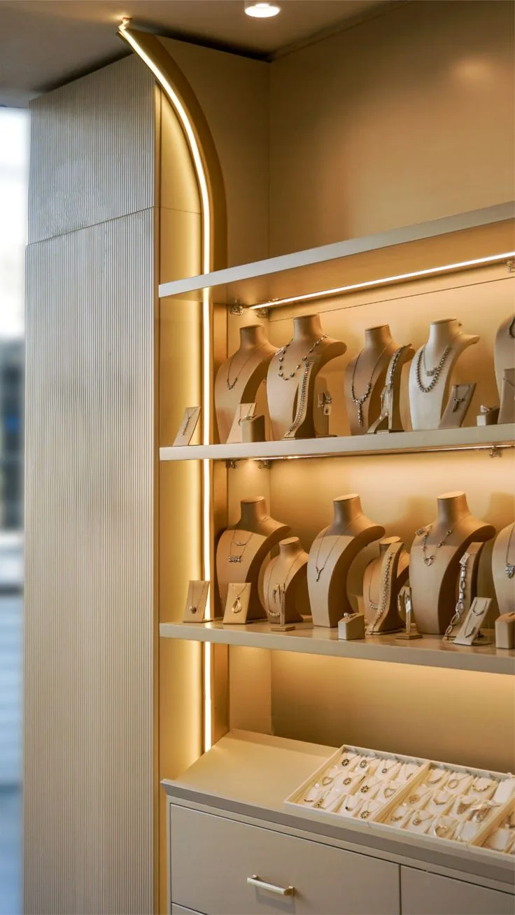 Tu Trung Bay Shop Trang Suc 3