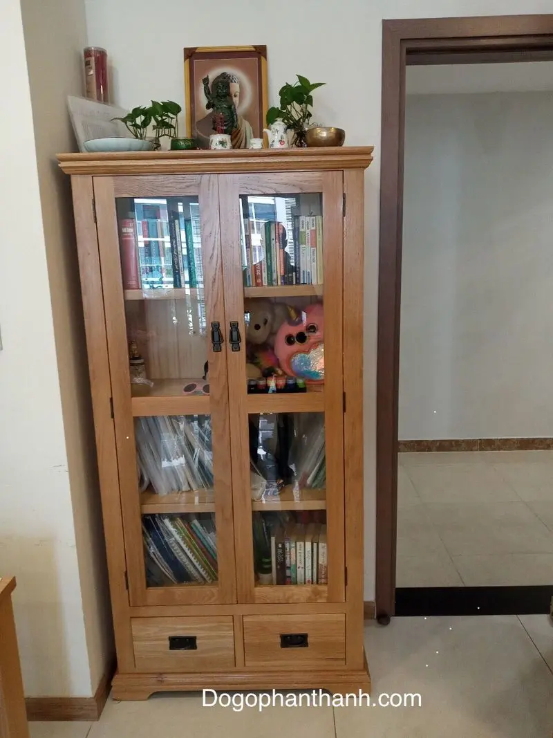 Tủ trưng bày 2 cánh 2 hộc